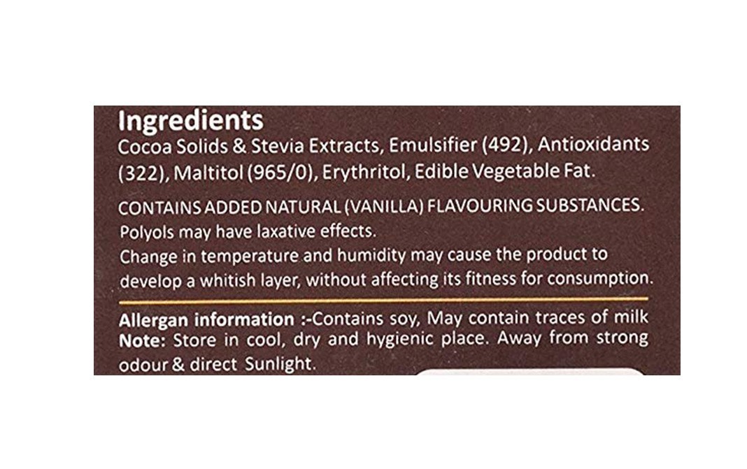 Zevic Stevia Chocolate Belgian Cocoa Classic   Box  40 grams